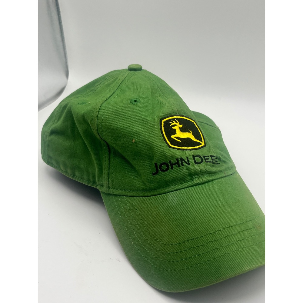 John Deere Youth Baseball Cap Green Cotton Logo Adjustable Hat 128004 06/2014